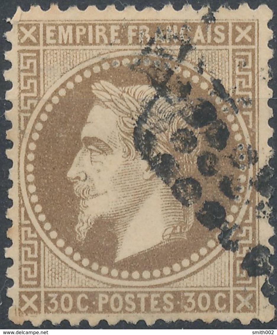 1867 - No Mi 29, Yt 30 -  30 C - Oblitere - 1863-1870 Napoléon III Lauré