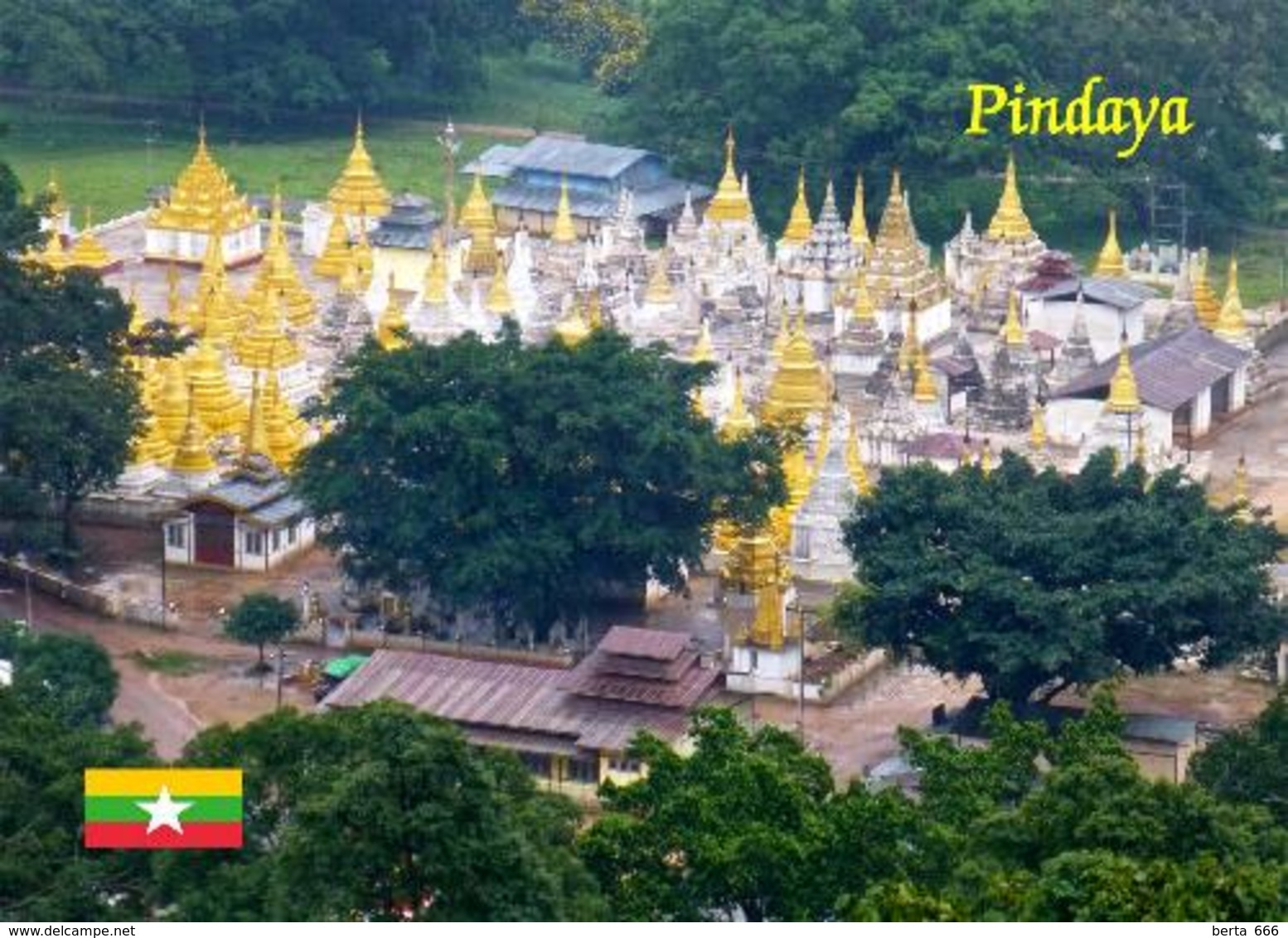 Myanmar Pindaya Aerial View Burma New Postcard - Myanmar (Burma)
