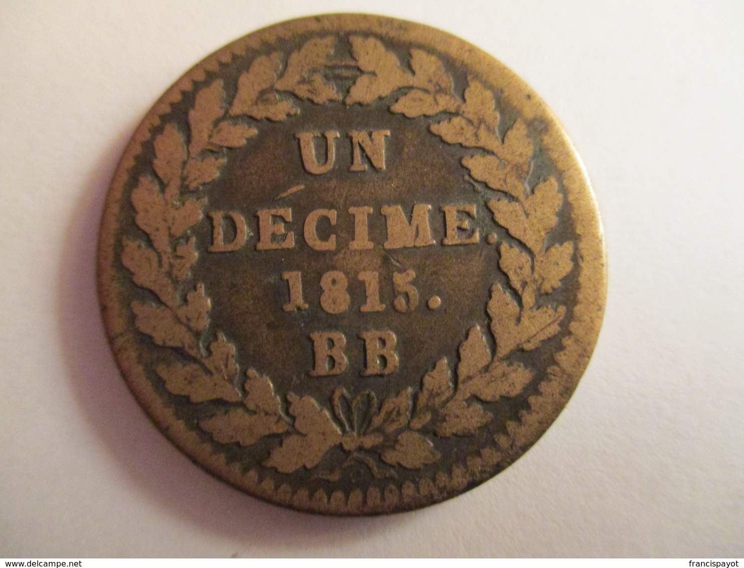 France: Un Decime. 1815. BB (blocus De Strasbourg) - Otros & Sin Clasificación