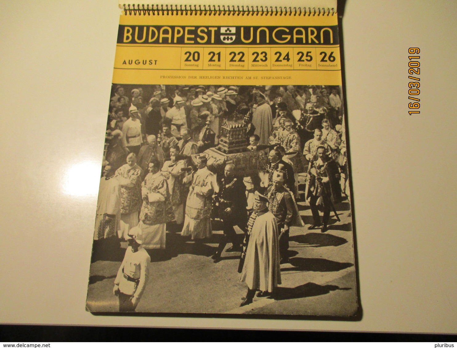 HUNGARY  BUDAPEST KALENDER 1939 FREMDENVERKEHRSAMT ,0