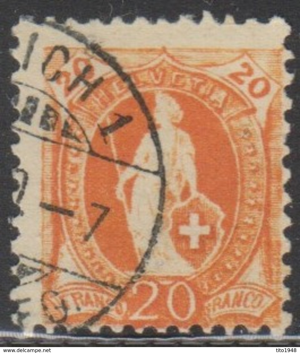 Schweiz, 1900, Zürich, 66D, Stehende Helvetia, Siehe Scan! - Usati