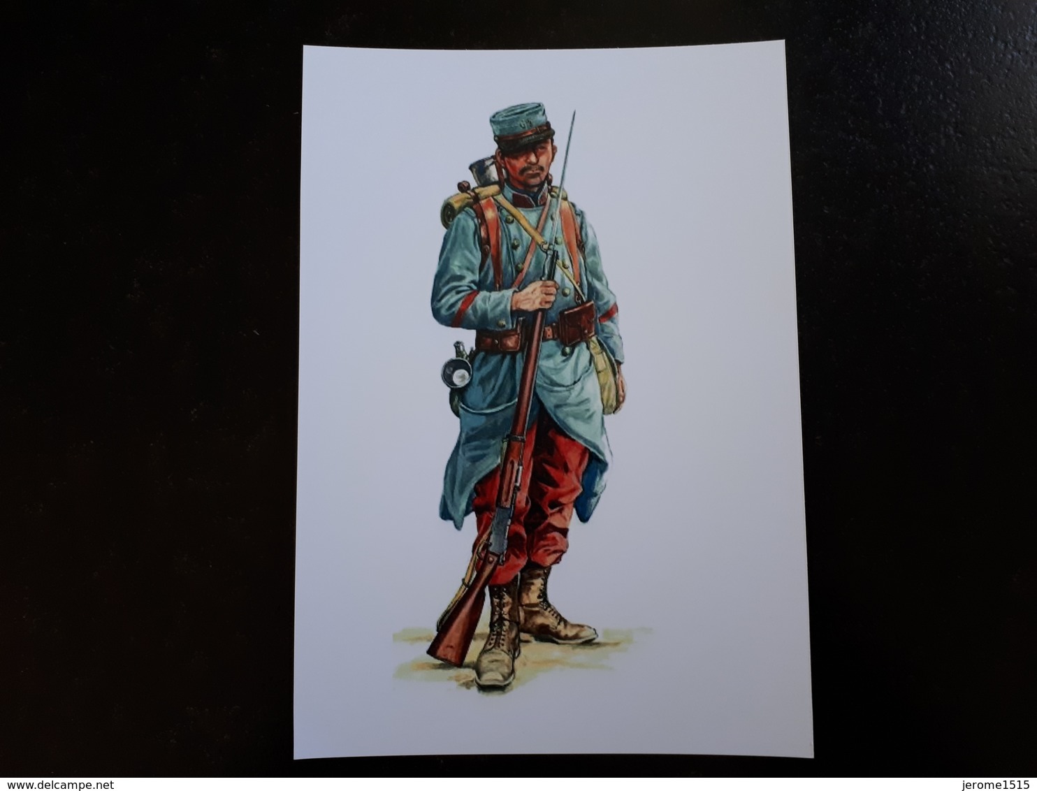Affiche : Soldat D'infanterie " Poilu " 1914  & - 1914-18