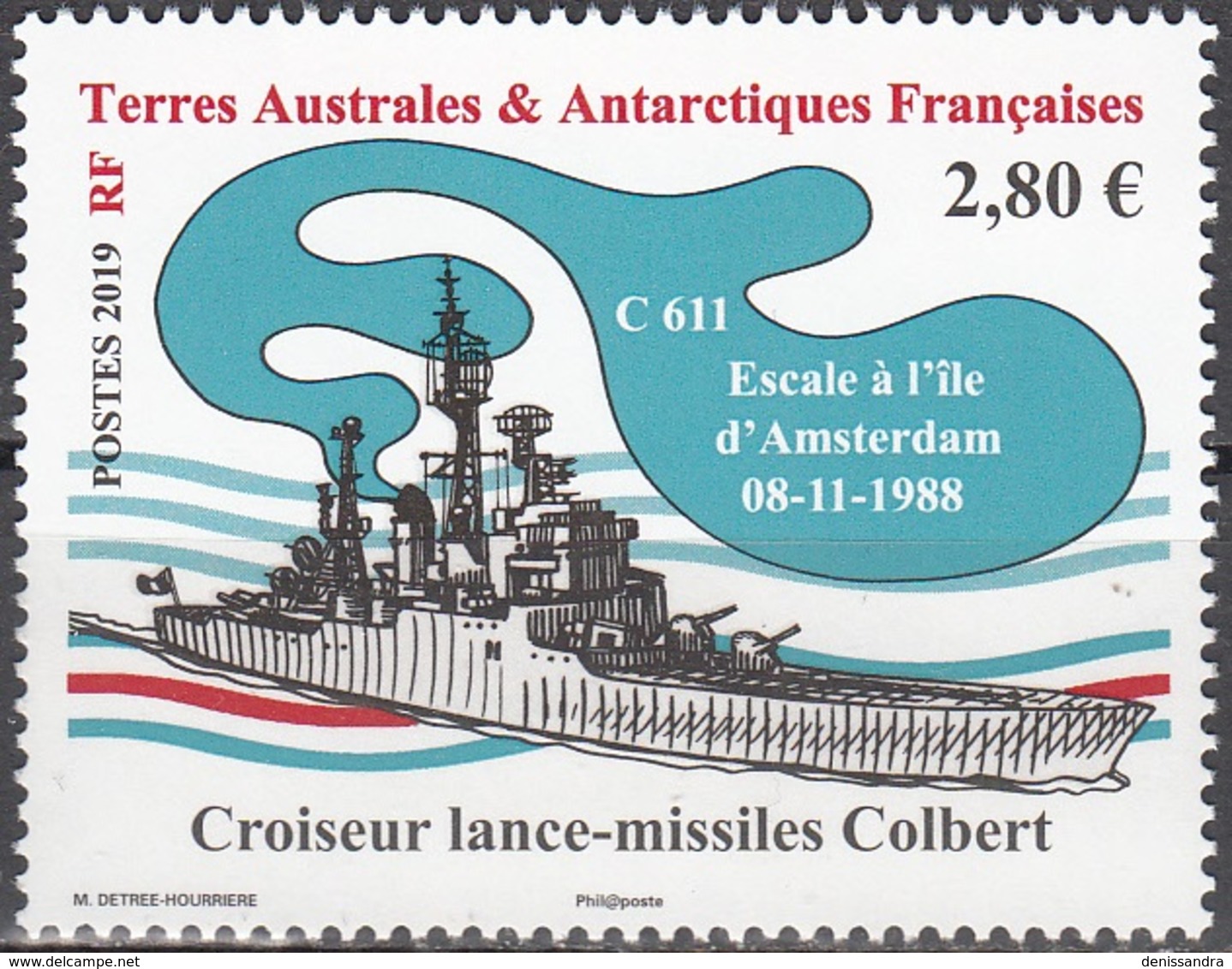 TAAF 2019 Croiseur Lance-missiles Colbert Neuf ** - Neufs