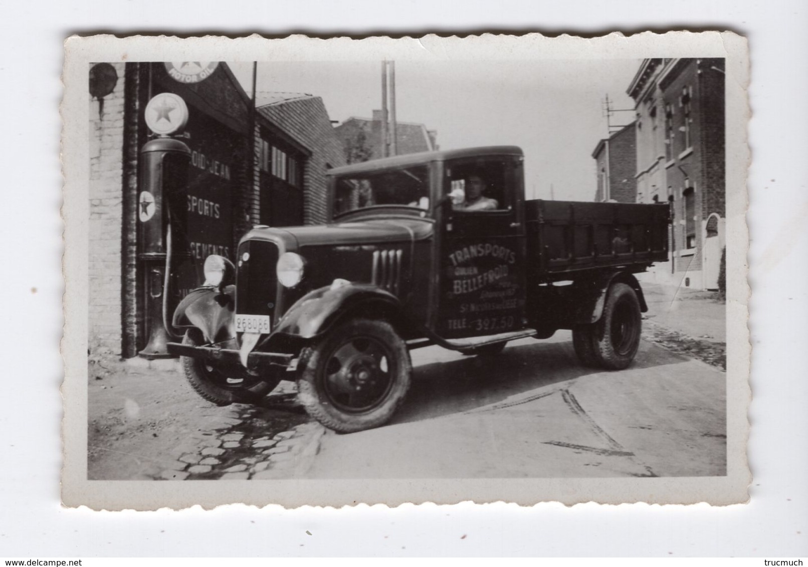 SAINT - NICOLAS  -  Photo 6,2 X 9 Cm - Camion De Transports Julien BELLEFROID, Rue Du Centre 7 - Saint-Nicolas