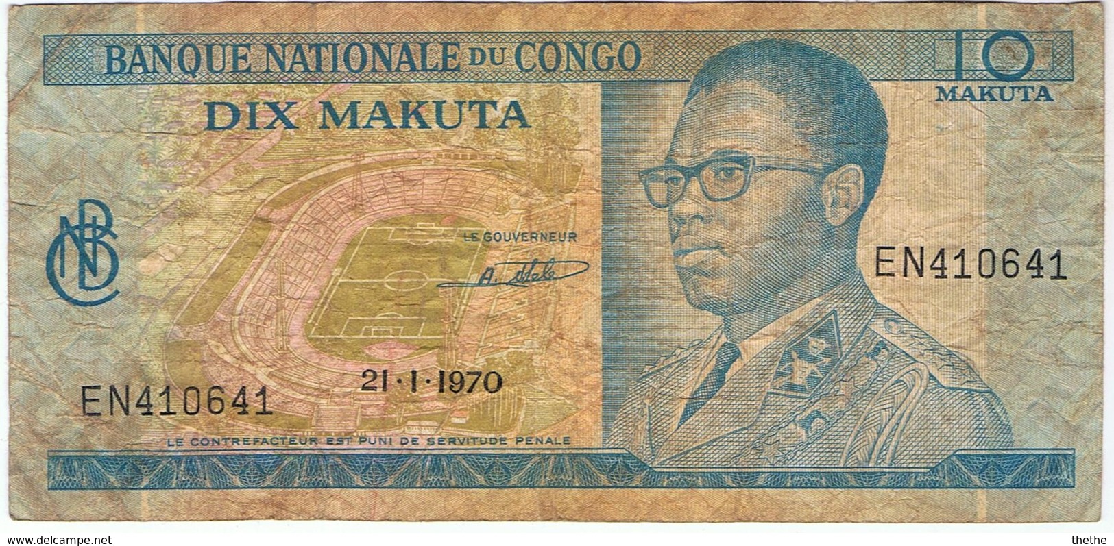 CONGO - DIX  MAKULA - 1970 - Democratic Republic Of The Congo & Zaire