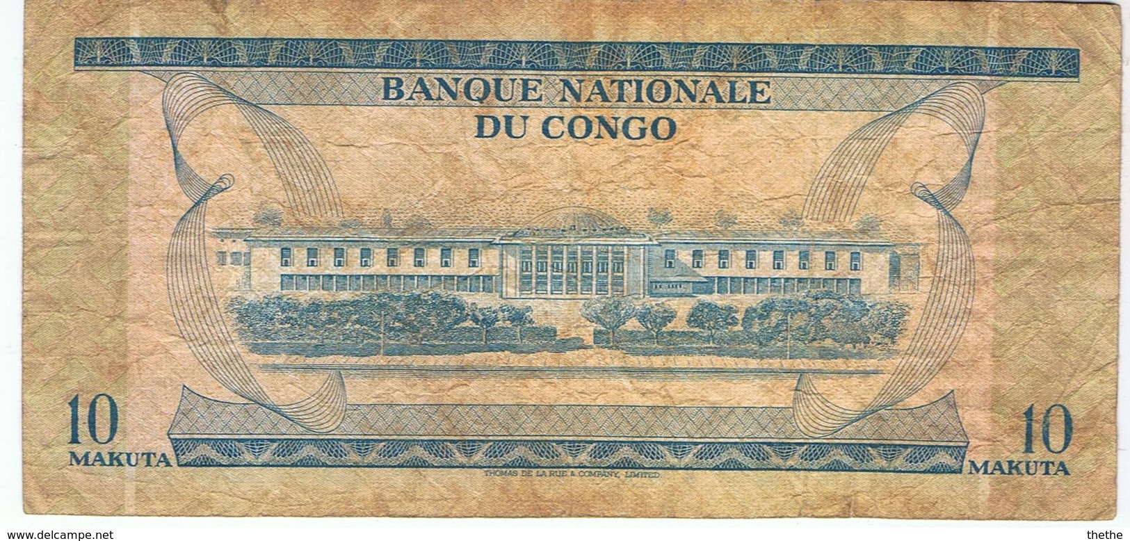 CONGO - DIX  MAKULA - 1970 - Demokratische Republik Kongo & Zaire