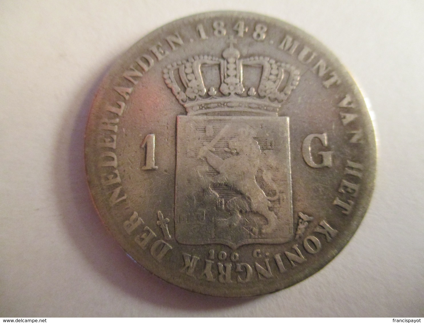 Netherlands: 1 Gulden 1848 - 1840-1849: Willem II