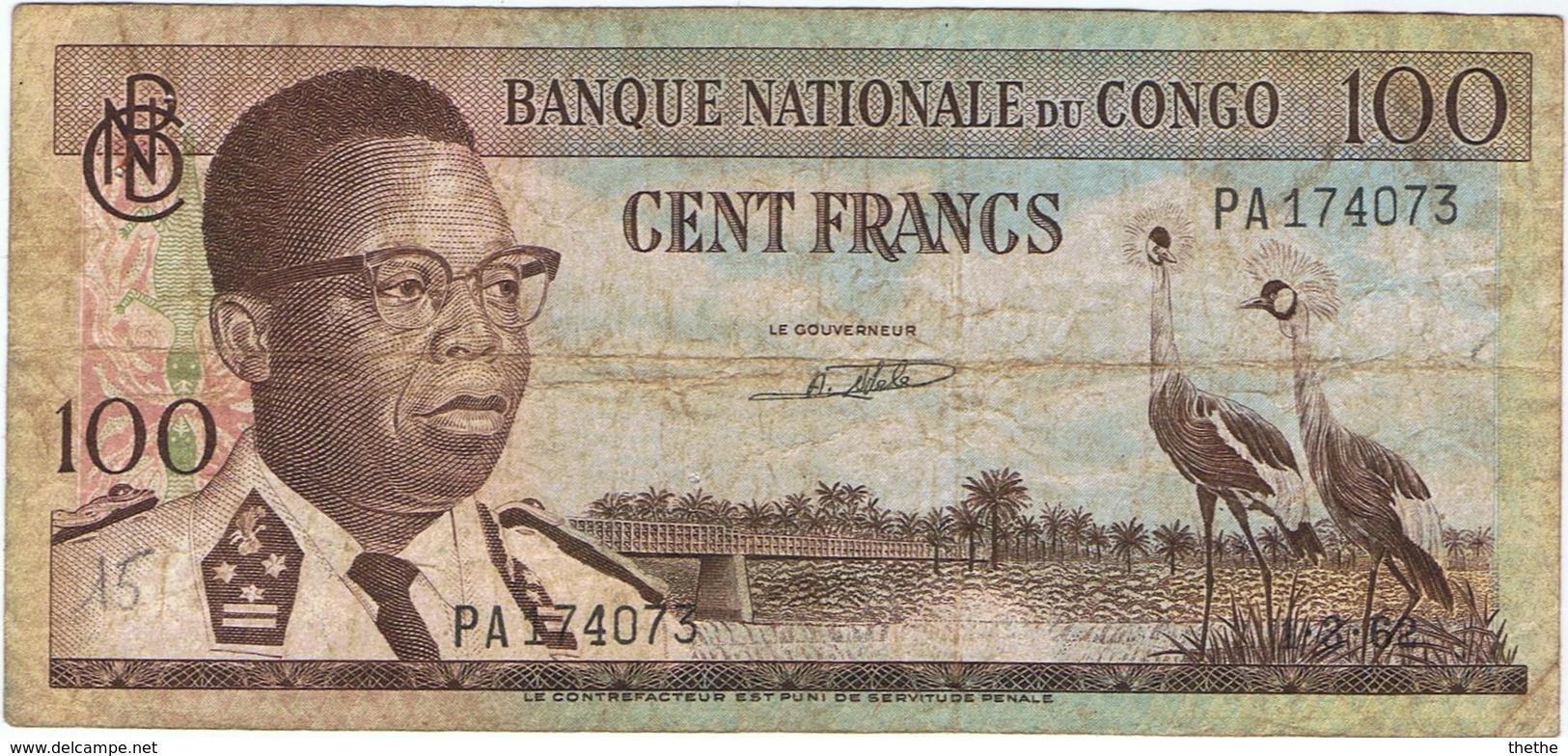 CONGO - 100 FRANCS - 1962 - République Du Congo (Congo-Brazzaville)