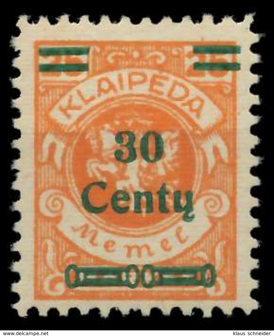 MEMEL 1923 Nr 224 Ungebraucht X886306 - Memel (Klaïpeda) 1923
