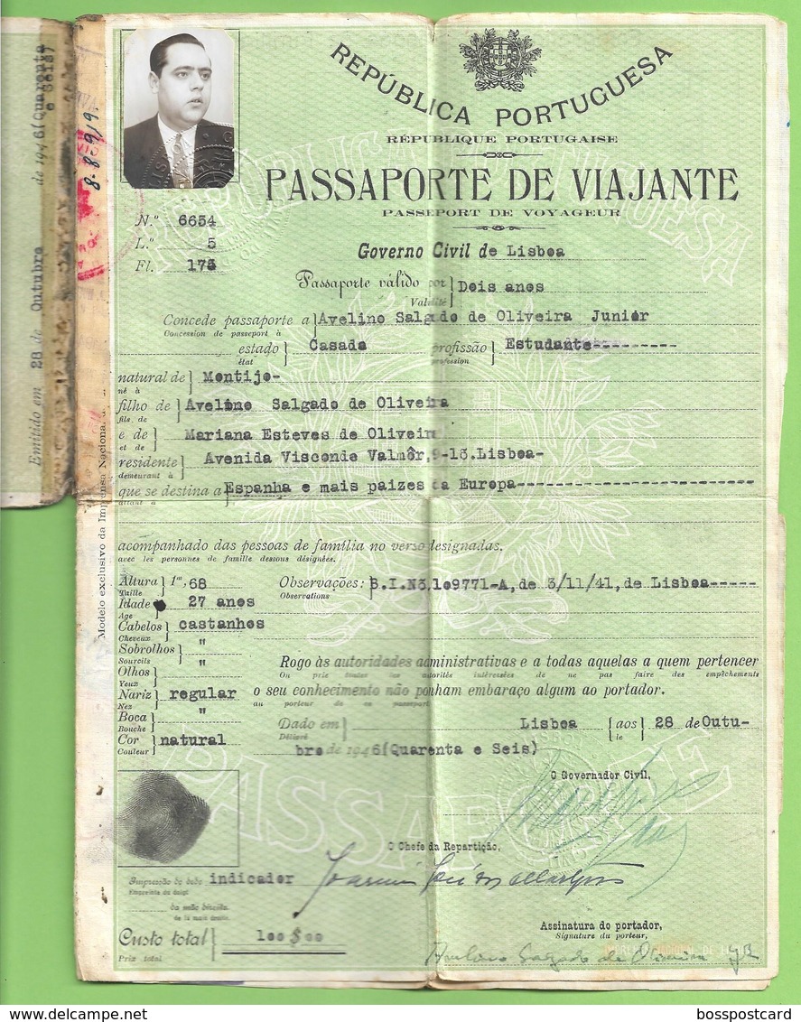 Portuga - Passaporte - Passport - Passeport - España - England - Unclassified