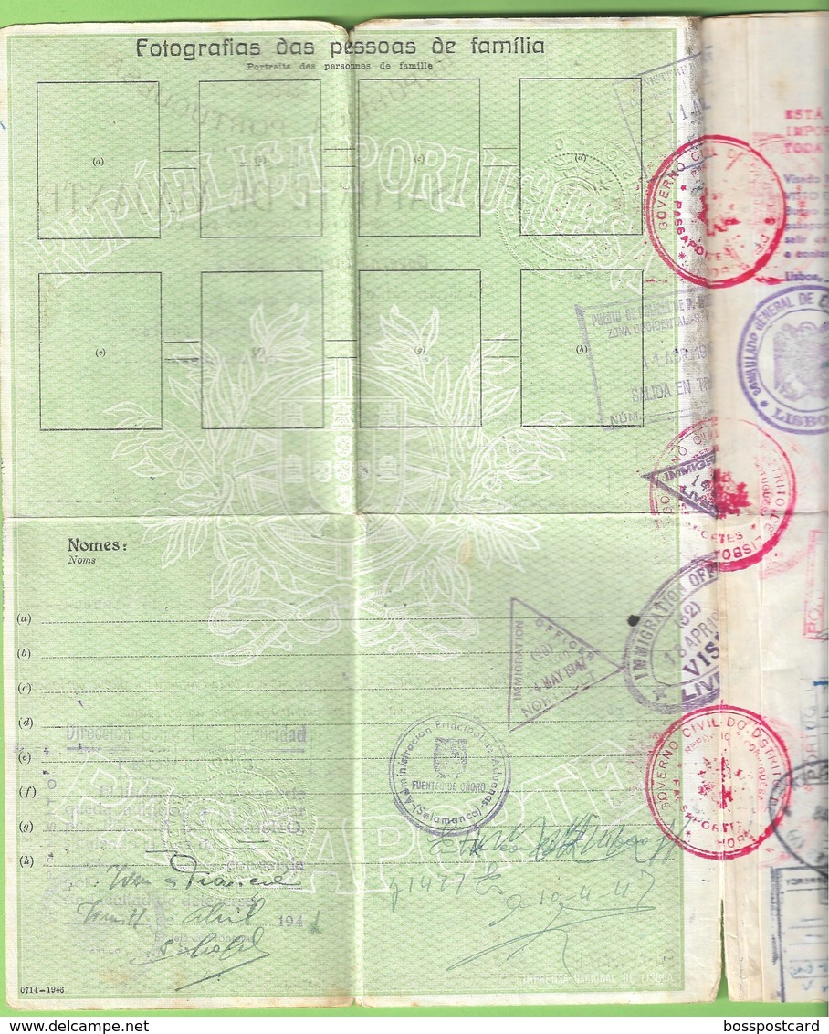 Portuga - Passaporte - Passport - Passeport - España - England - Unclassified