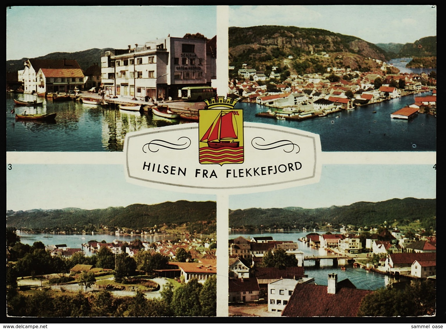 Hilsen Fra Flekkefjord  -  Mehrbild-Ansichtskarte Ca. 1965   (10108) - Norwegen