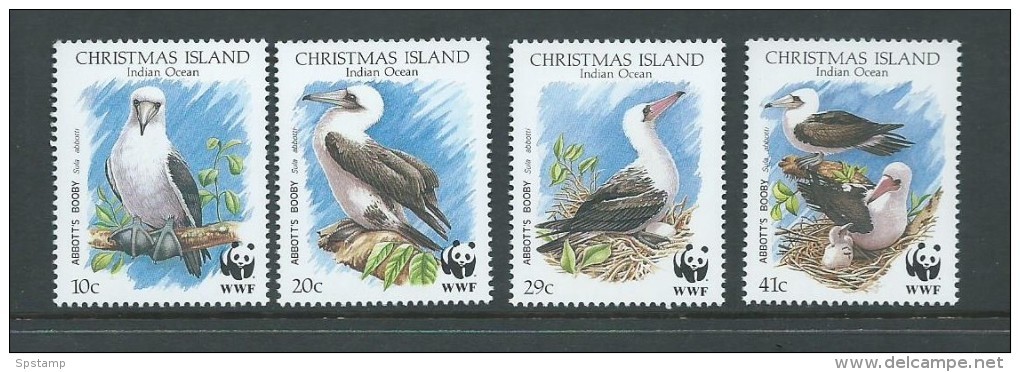 Christmas Island 1990 WWF Booby Bird Set 4 MNH - Christmas Island