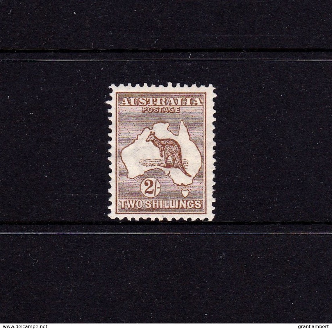 Australia 1913 Kangaroo 2/- Brown 1st Watermark MH - - - Ongebruikt