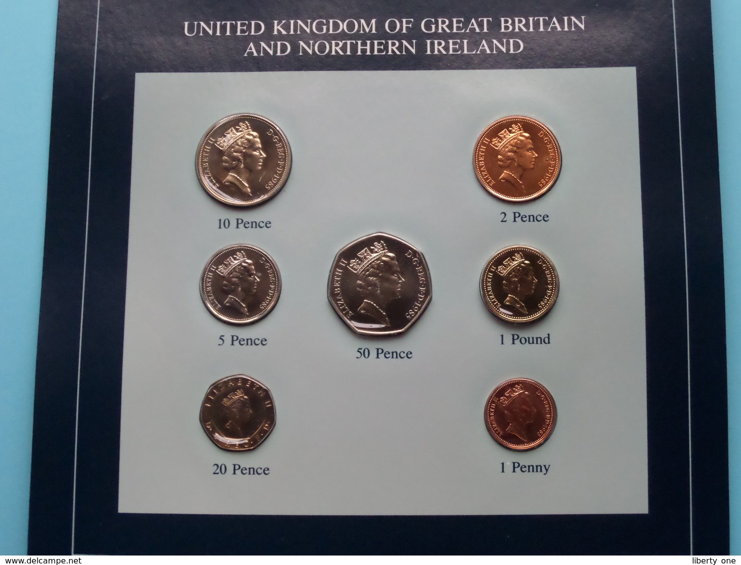 U.K. Of GREAT BRITAIN And N. IRELAND ( From The Serie Coin Sets Of All Nations ) Card 20,5 X 29,5 Cm. ) + Stamp '84 ! - Mint Sets & Proof Sets