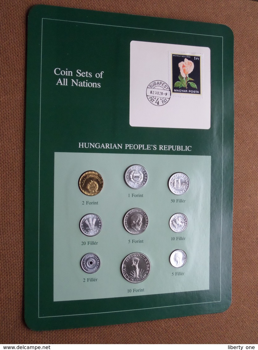 HUNGARIAN PEOPLE'S REPUBLIC ( From The Serie Coin Sets Of All Nations ) Card 20,5 X 29,5 Cm. ) + Stamp '82 ! - Hongrie