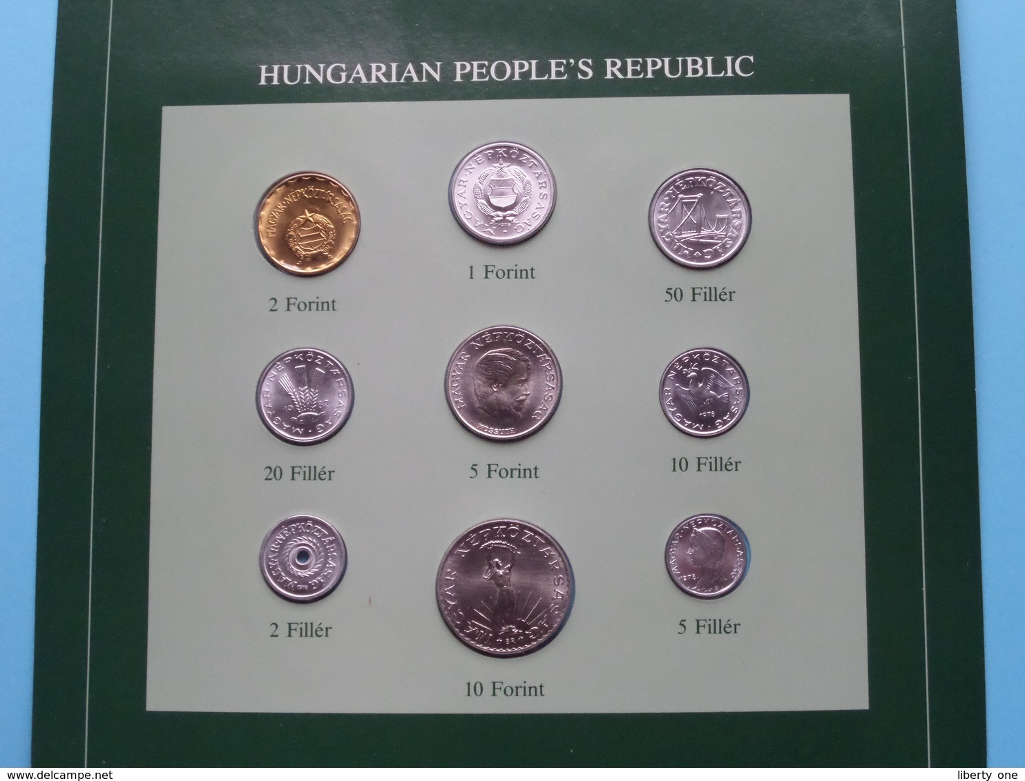 HUNGARIAN PEOPLE'S REPUBLIC ( From The Serie Coin Sets Of All Nations ) Card 20,5 X 29,5 Cm. ) + Stamp '82 ! - Ungarn