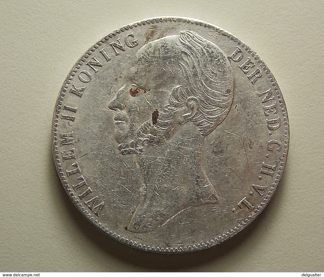 Netherlands 2 1/2 Gulden 1845 Silver - 1840-1849 : Willem II