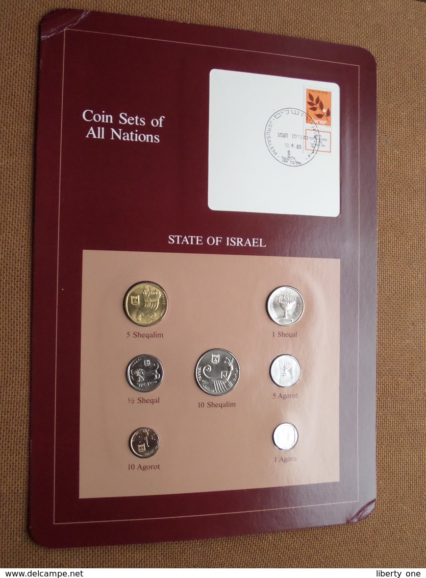 STATE OF ISRAEL ( From The Serie Coin Sets Of All Nations ) Card 20,5 X 29,5 Cm. ) + Stamp '83 ! - Israel