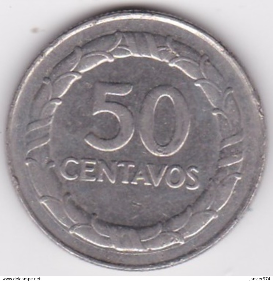 Colombie. 50 Centavos 1969. Paula Santander.  Acier Plaqué Nickel. KM# 228 - Kolumbien