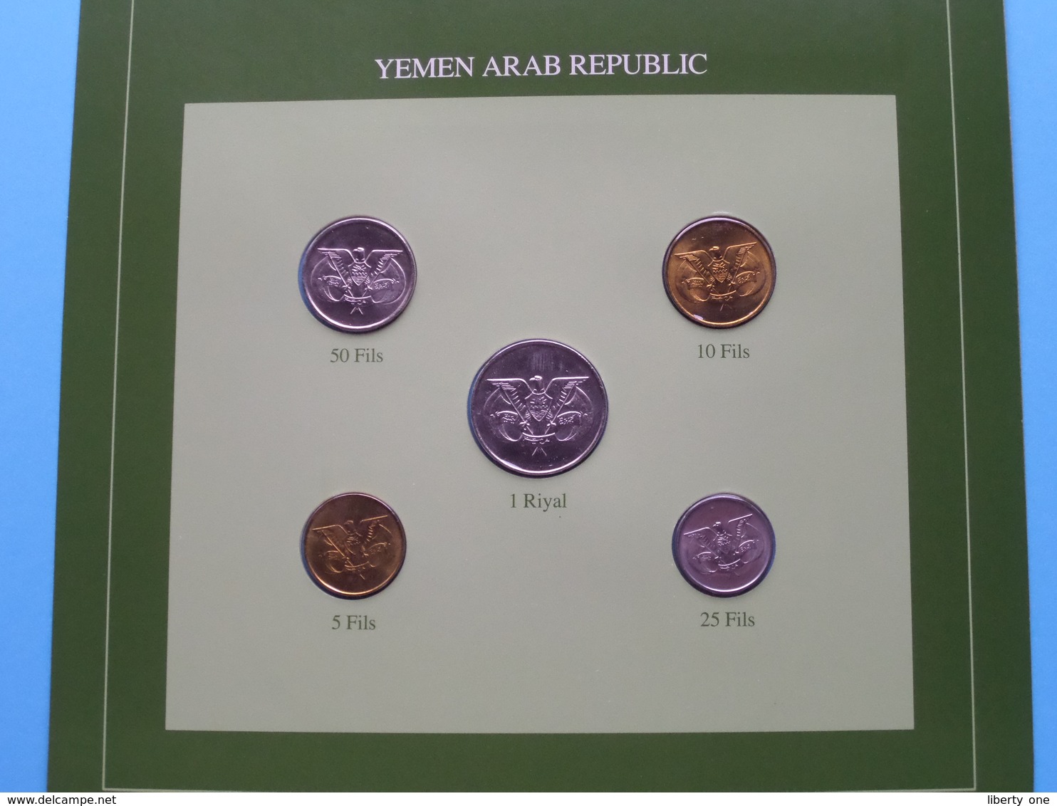 YEMEN ARAB REPUBLIC ( From The Serie Coin Sets Of All Nations ) Card 20,5 X 29,5 Cm. ) + Stamp '87 ! - Yémen