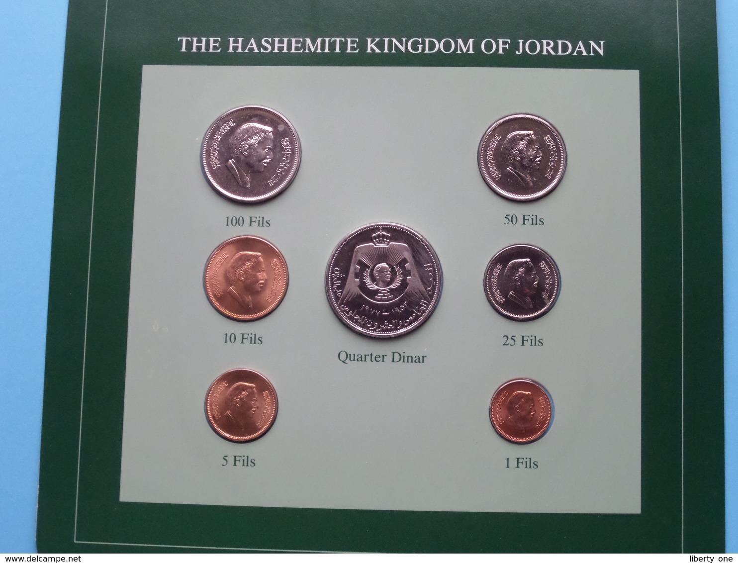 THE HASHEMITE KINGDOM OF JORDAN ( From The Serie Coin Sets Of All Nations ) Card 20,5 X 29,5 Cm. ) + Stamp '87 ! - Yugoslavia