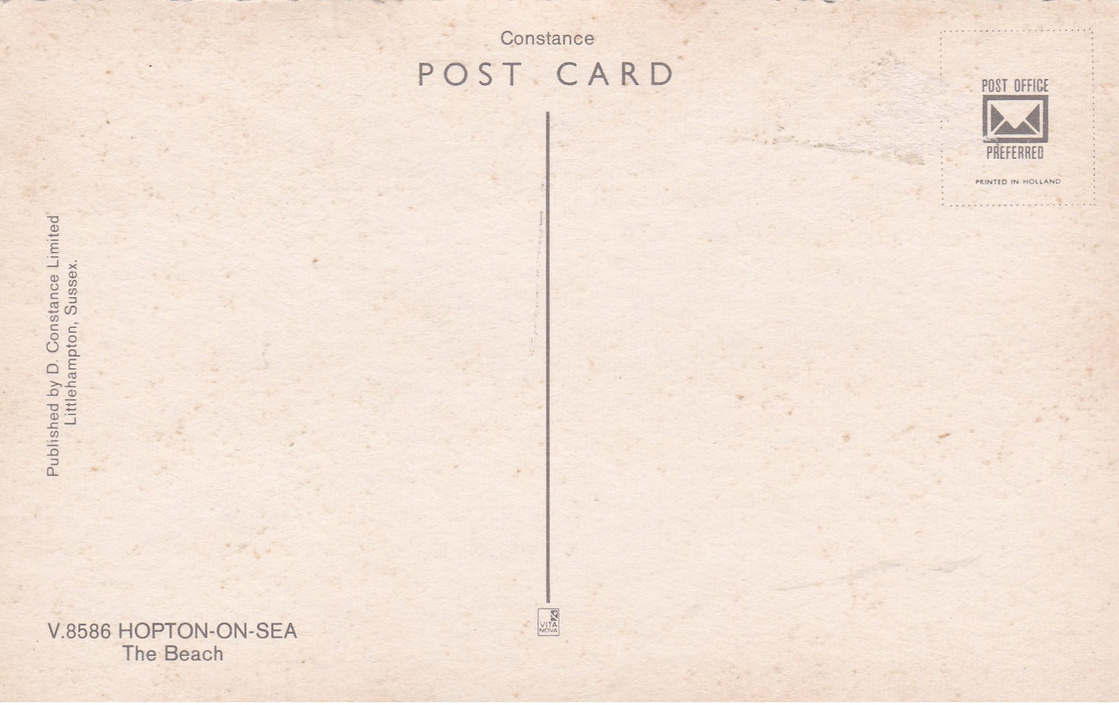 Small Post Card Of The Beach,Hopton-on-Sea, Norfolk,N72. - Folkestone