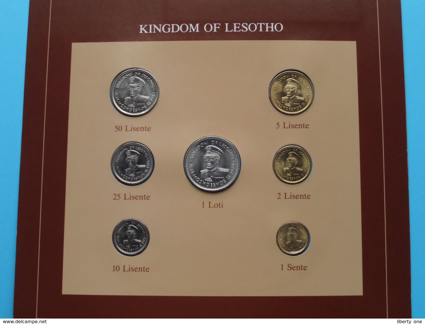 KINGDOM OF LESOTHO ( From The Serie Coin Sets Of All Nations ) Card 20,5 X 29,5 Cm. ) + Stamp '83 ! - Lesotho