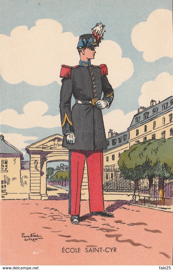 MILITARIA  ILLUSTRATEUR PIERRE ALBERT LEROUX ECOLE SAINT CYR - Uniformes