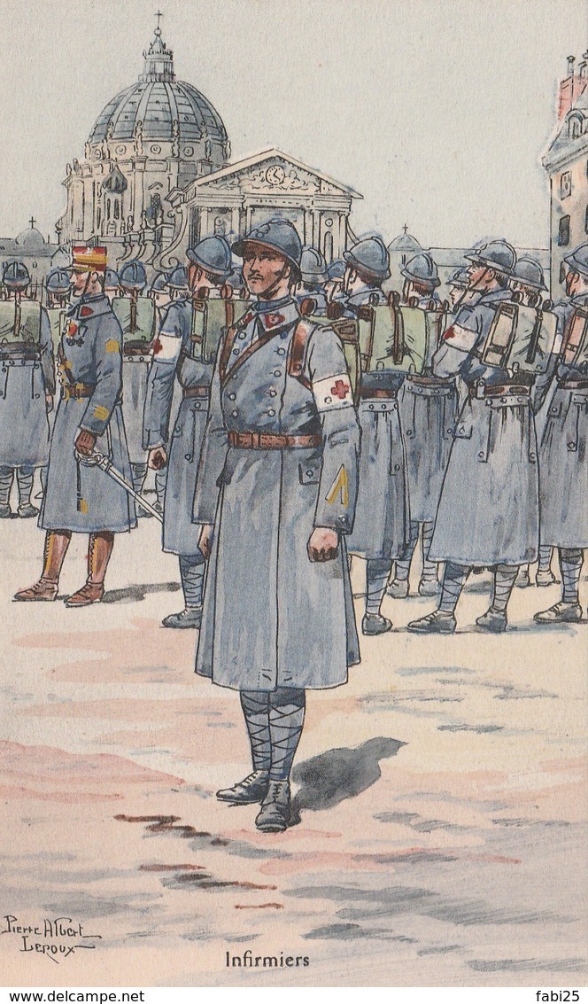 MILITARIA  ILLUSTRATEUR PIERRE ALBERT LEROUX INFIRMIERS - Uniforms