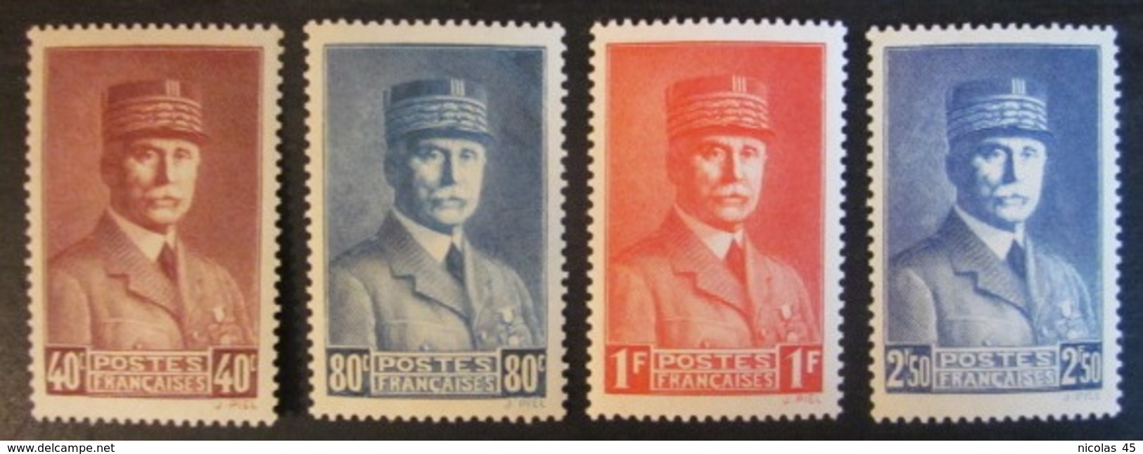 France YT 470 à 473 ** Luxe - 1941-42 Pétain