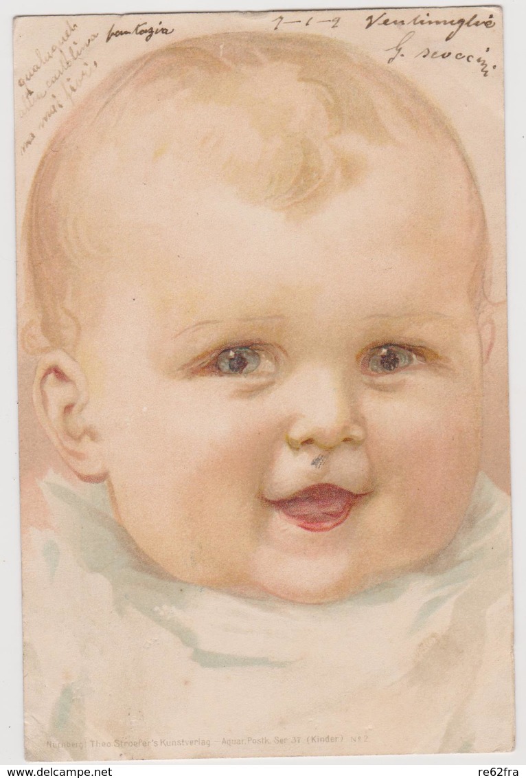 Cartolina Illustrata,  Kinder Bimbo  - F.p.- Anni '1900 - Ante 1900