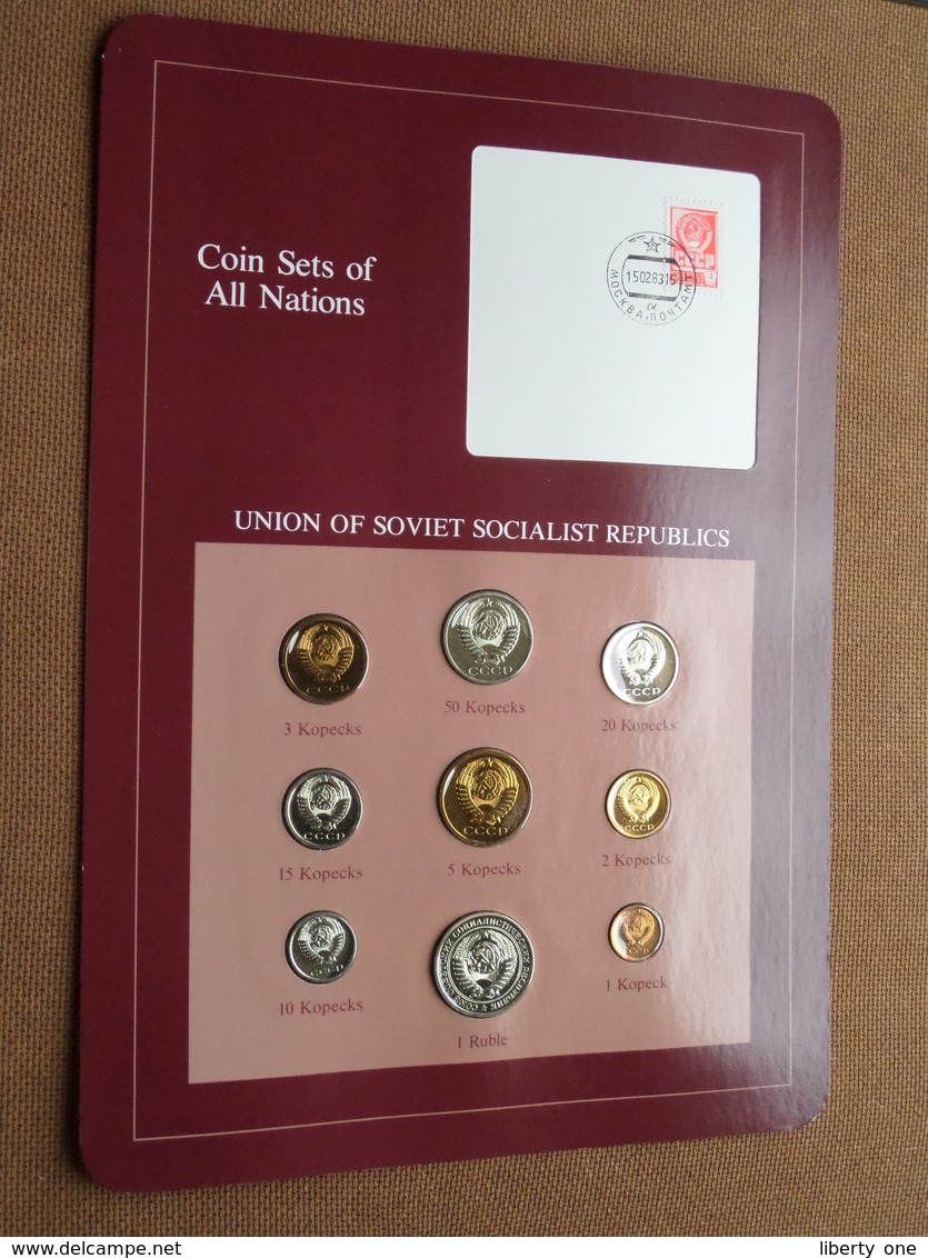 UNION OF SOVIET SOCIALIST REPUBLICS ( From The Serie Coin Sets Of All Nations ) Card 20,5 X 29,5 Cm. ) + Stamp '83 ! - Qatar