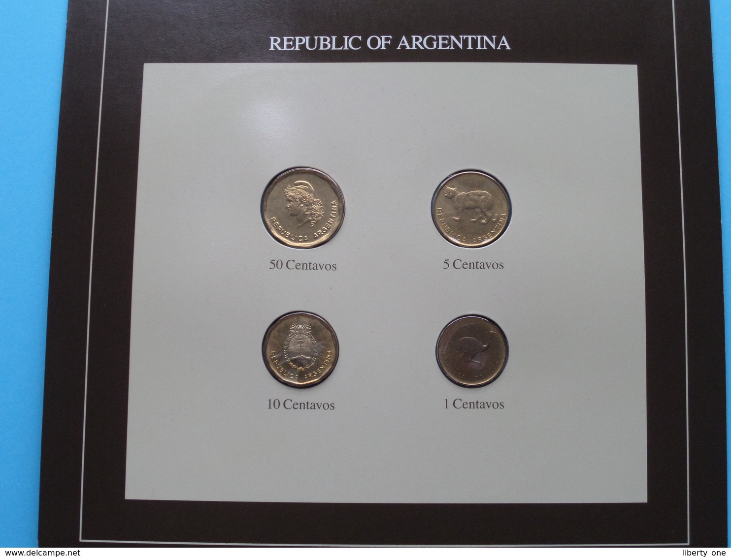 REPUBLIC OF ARGENTINA ( From The Serie Coin Sets Of All Nations ) Card 20,5 X 29,5 Cm. ) + Stamp '88 ! - Argentine