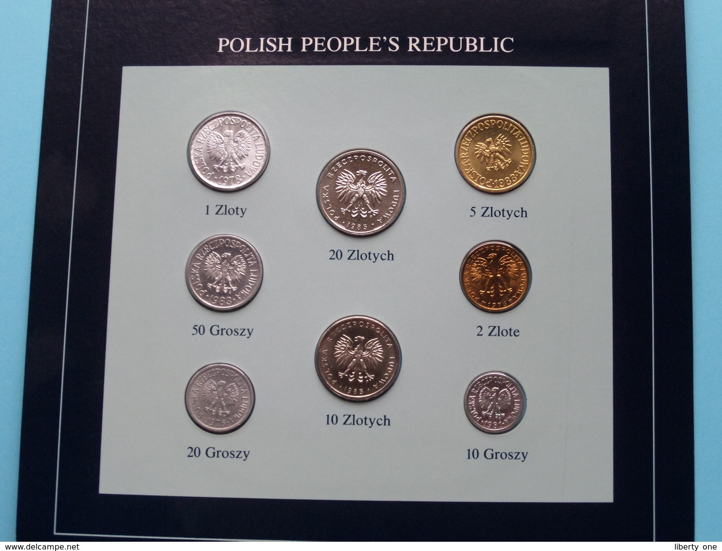 POLISH PEOPLE'S REPUBLIC ( From The Serie Coin Sets Of All Nations ) Card 20,5 X 29,5 Cm. ) + Stamp '86 ! - Polen