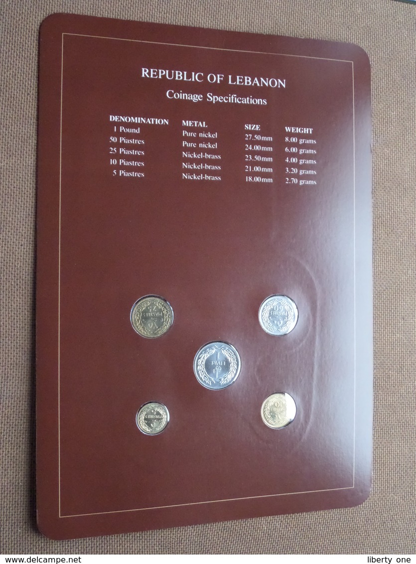 REPUBLIC OF LEBANON ( From The Serie Coin Sets Of All Nations ) Card 20,5 X 29,5 Cm. ) NO Stamp ! - Liban