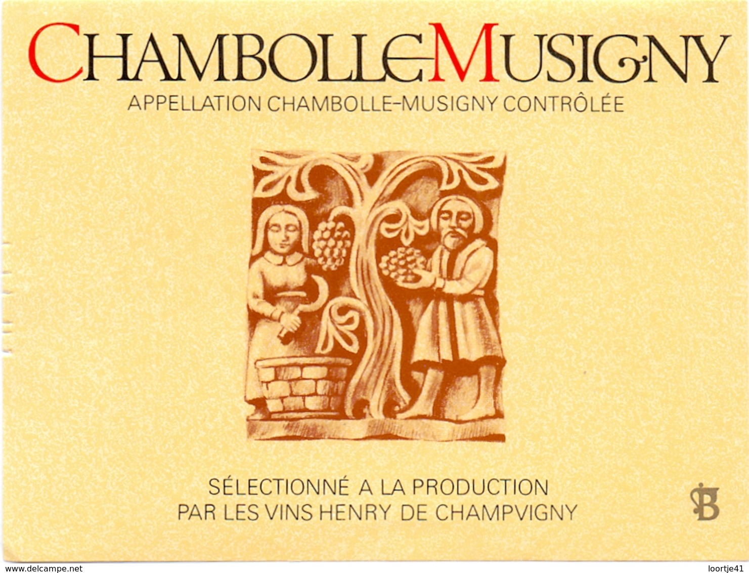 Etiket Etiquette - Vin - Wijn - Chambolle Musigny - Henry De Champvigny - Autres & Non Classés
