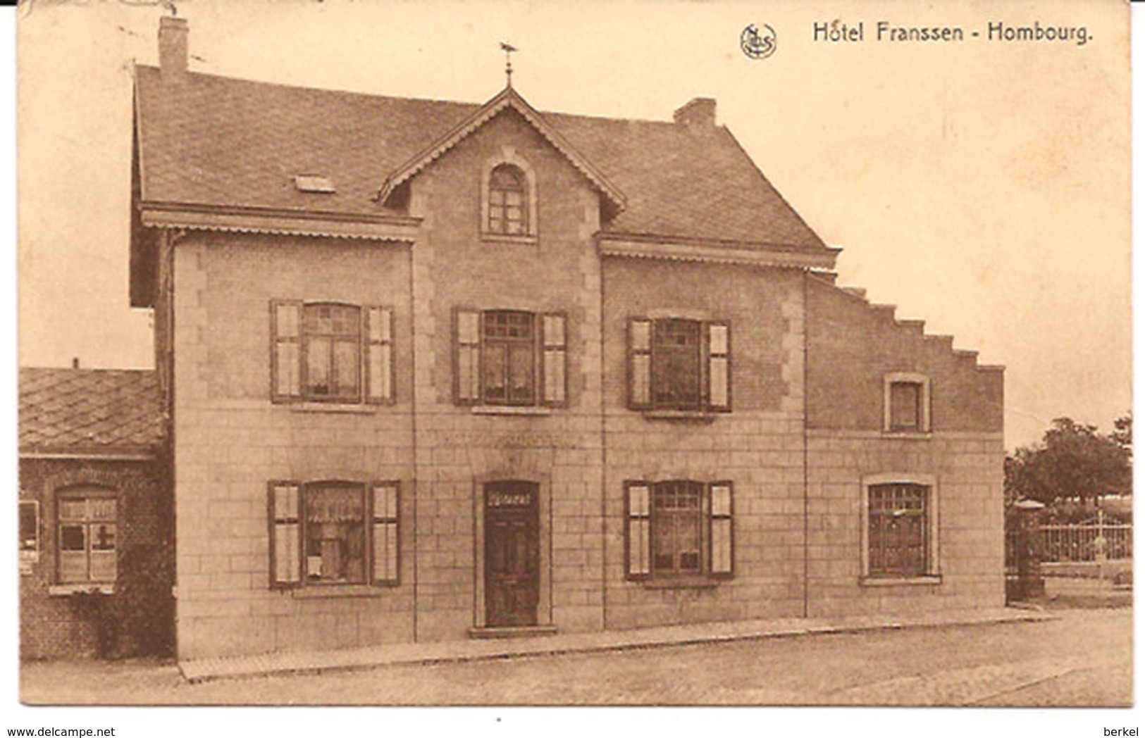 HÔTEL FRANSSEN  HOMBURG TIMBRE DEUTCHES REICH 19...?  591  / D6 - Blieberg