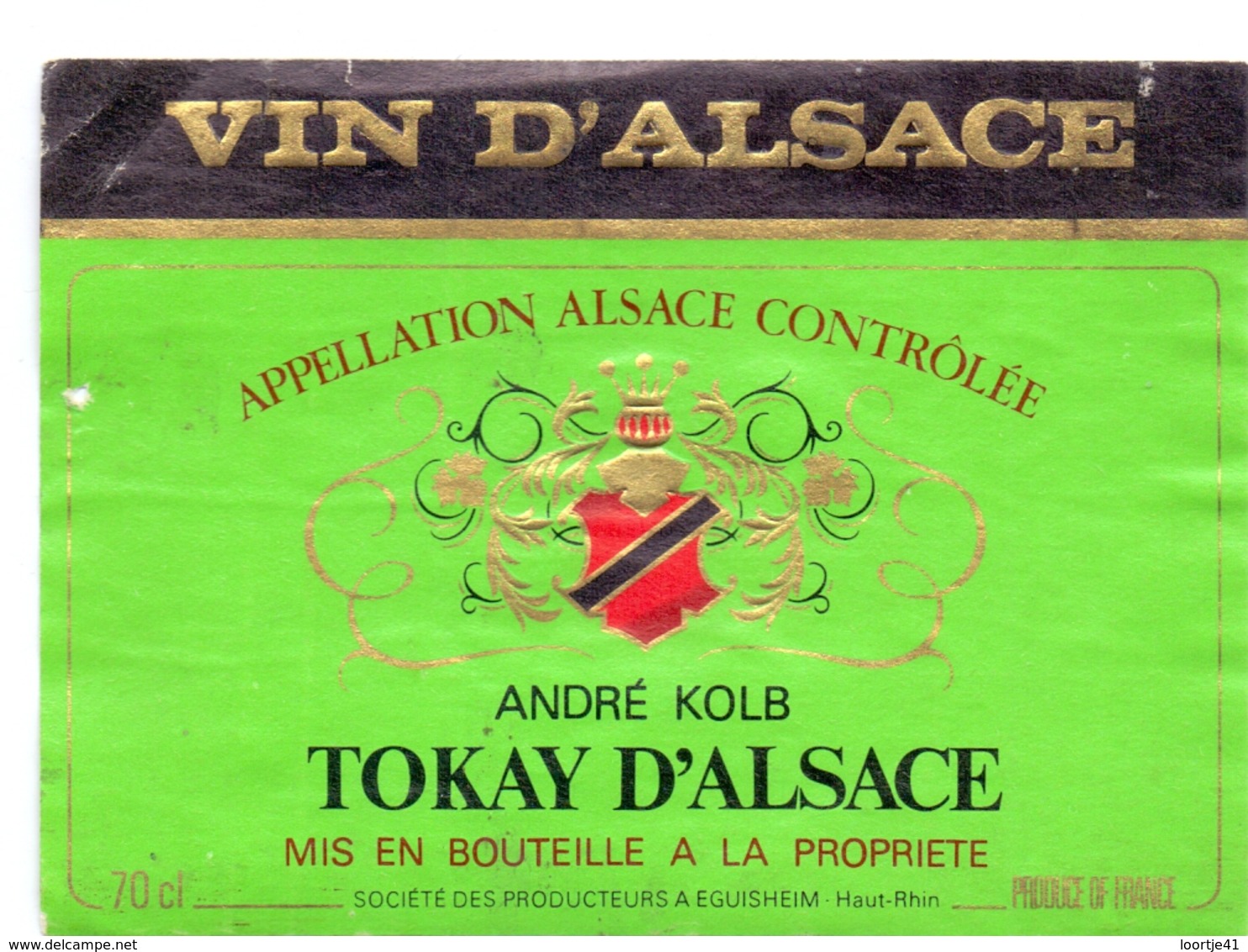 Etiket Etiquette - Vin - Wijn - D' Alsace - Tokay - Andre Kolb - Autres & Non Classés