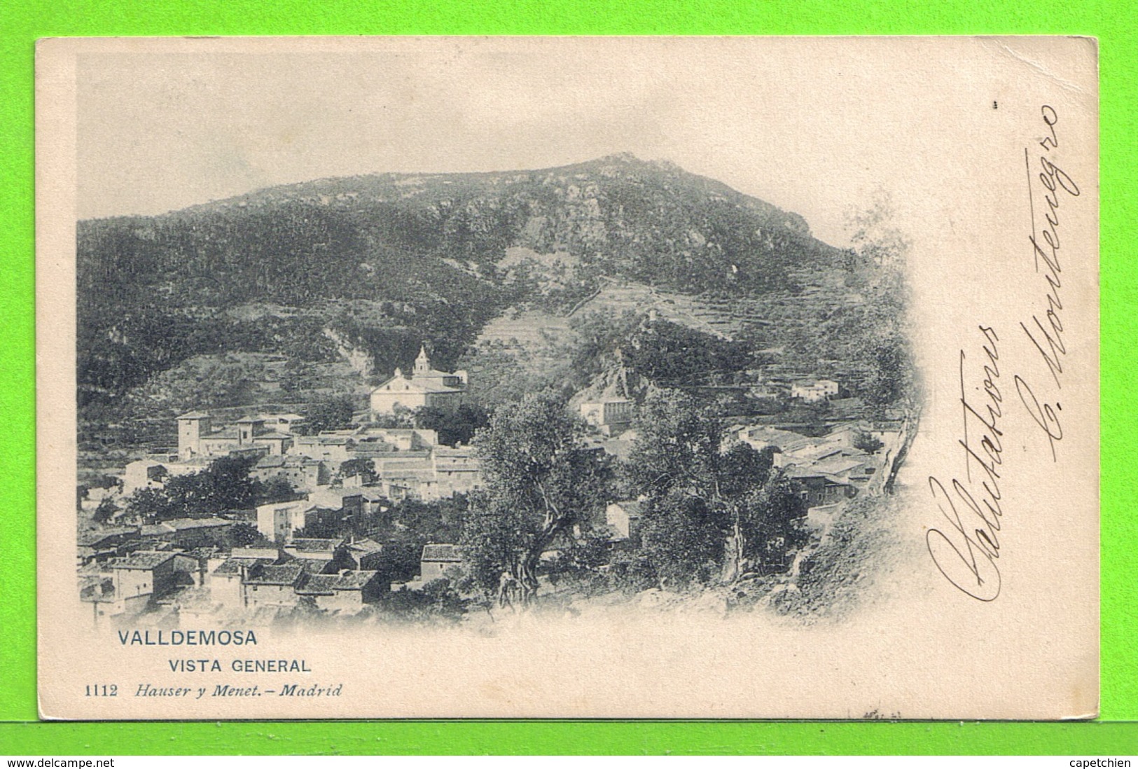 VALLDEMOSA - VISTA GENERAL - Tarjeta Escrita En 1903 - Palma De Mallorca