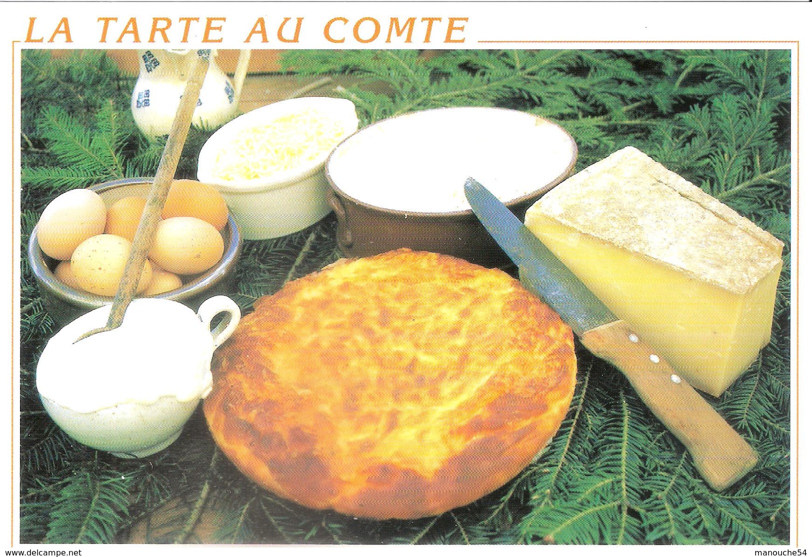 CPM DE LA RECETTE DE LA TARTE AU COMTE - Recettes (cuisine)