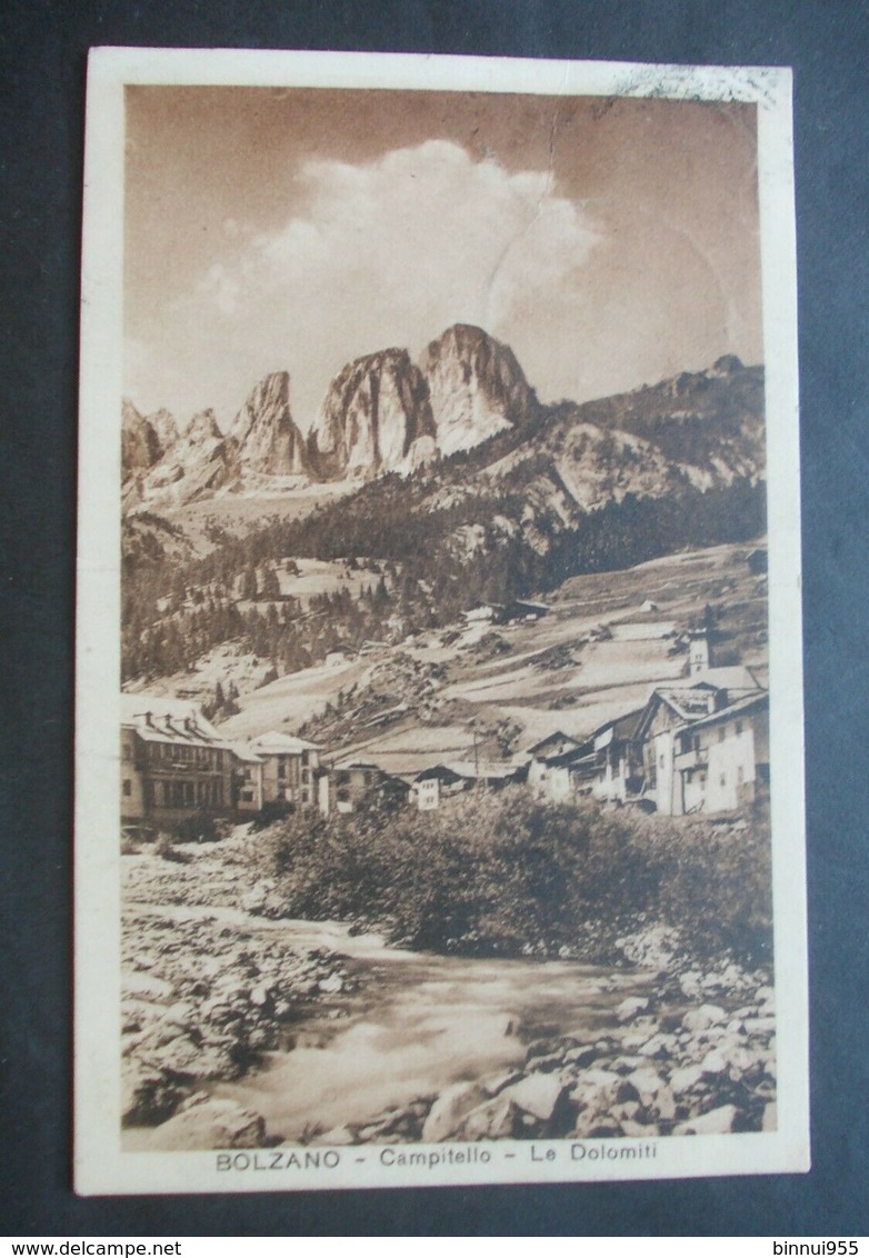 Cartolina Bolzano Campitello Le Dolomiti - Viaggiata - 22 - 7 - 1926 - - Bolzano