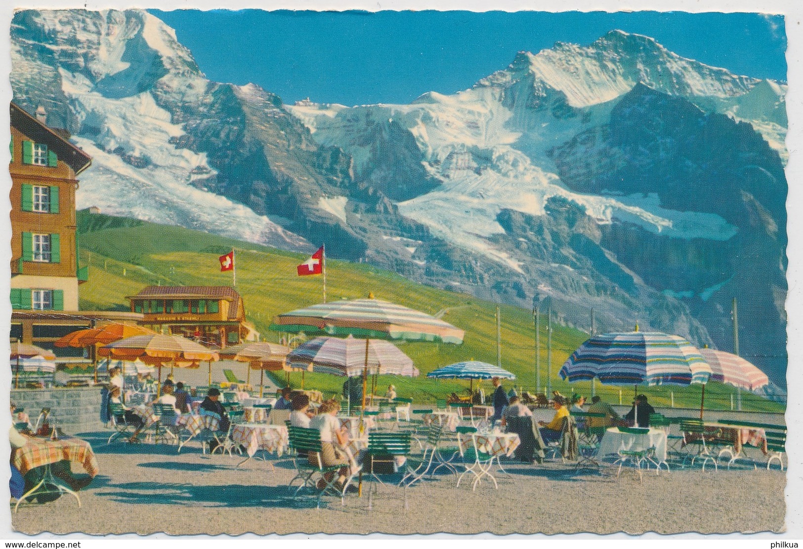 510 Verlag A. Kiener, Schwanden GL - Kleine Scheidegg Mit Jungfrau - Stempel: KL. SCHEIDEGG 2054 M - Schwanden Bei Brienz