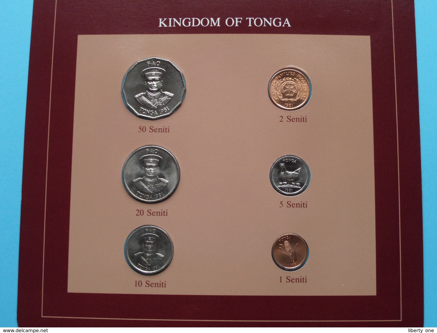 KINGDOM OF TONGA ( From The Serie Coin Sets Of All Nations ) Card 20,5 X 29,5 Cm. ) + Stamp '87 ! - Tonga