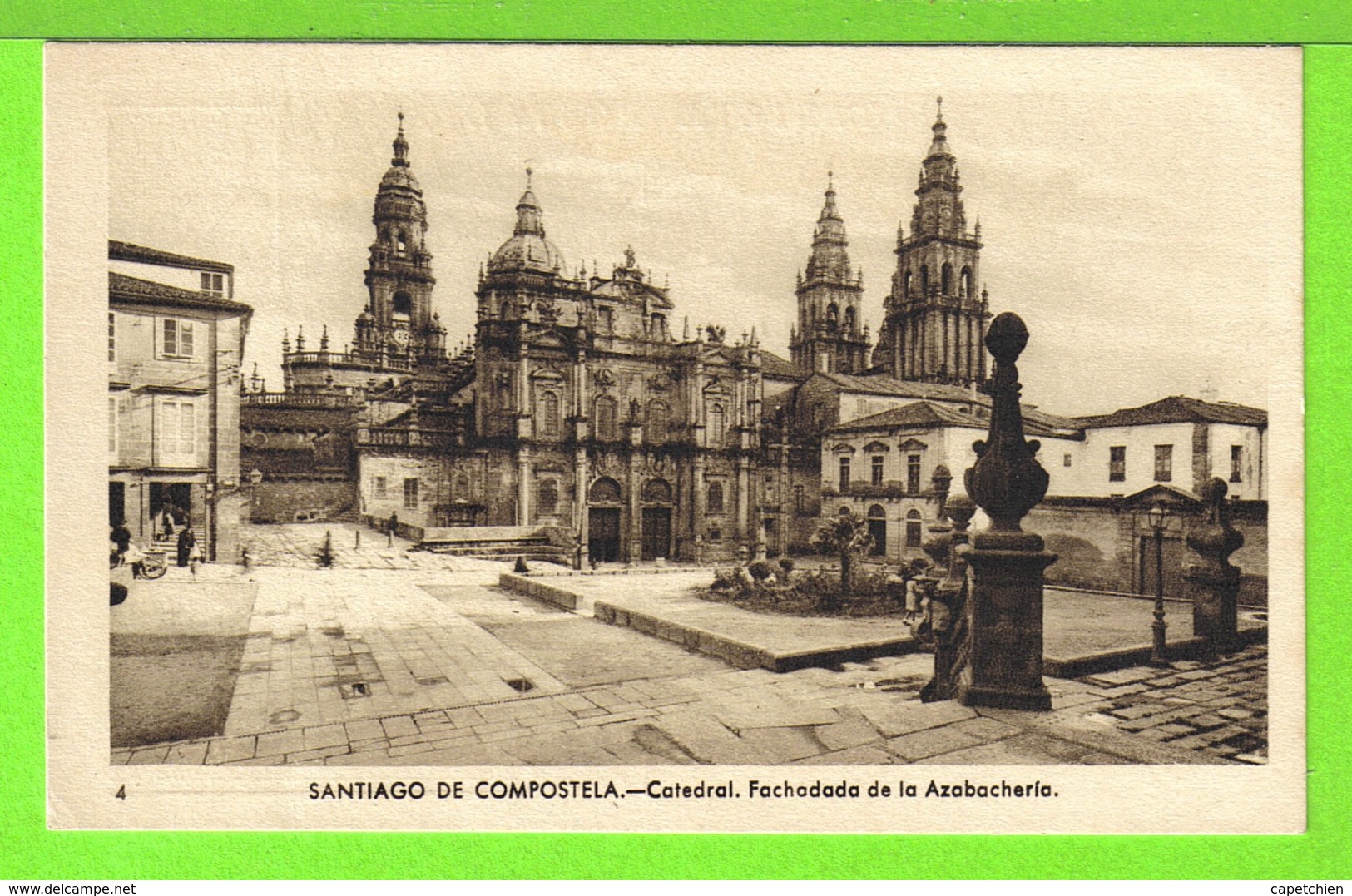 SANTIAGO DE COMPOSTELA - CATEDRAL - FACHADA DE LA AZABACHERIA - Tarjeta Virgen - Santiago De Compostela