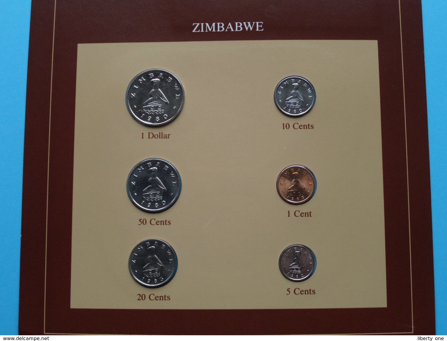 ZIMBABWE ( From The Serie Coin Sets Of All Nations ) Card 20,5 X 29,5 Cm. ) + Stamp '84 ! - Simbabwe