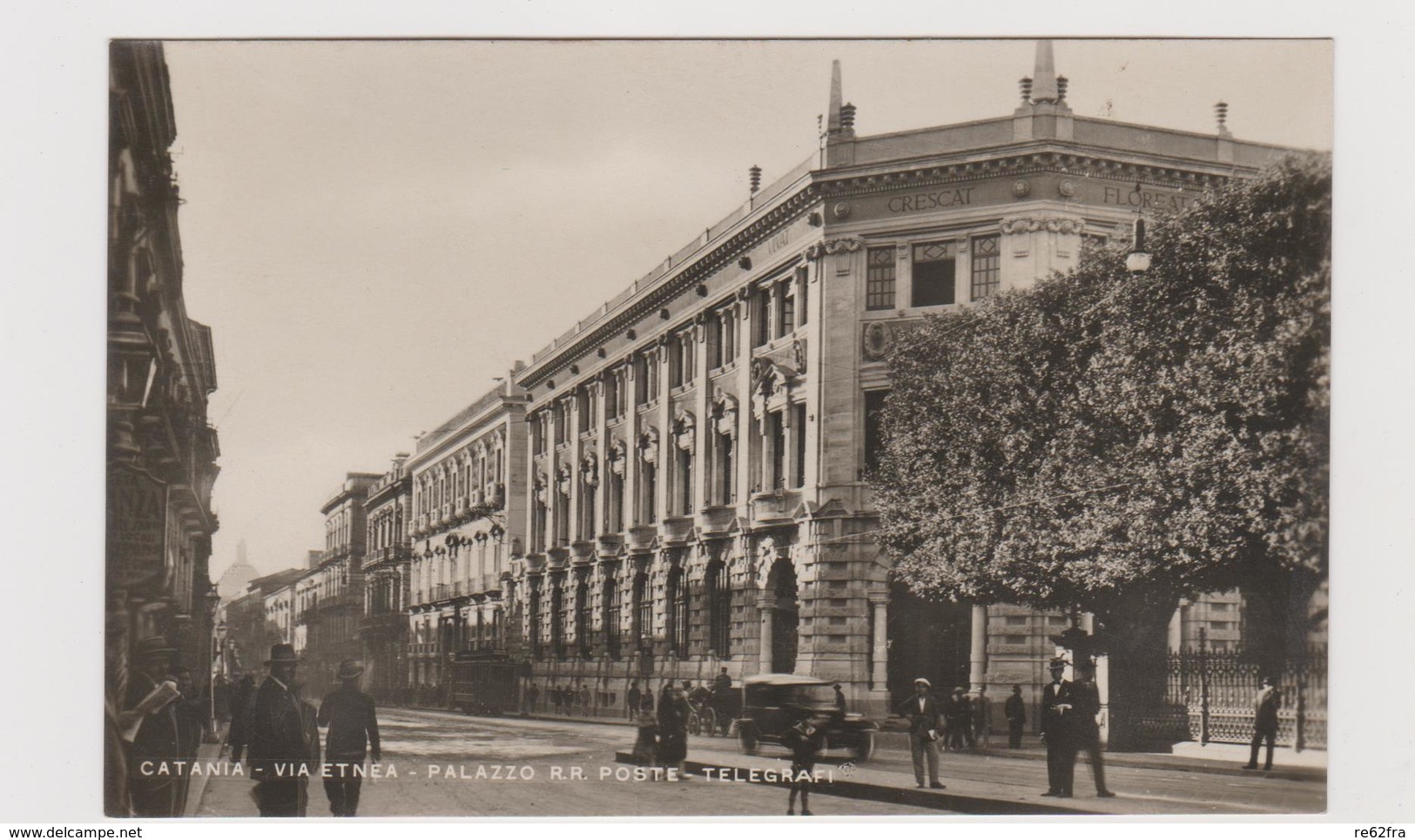 CATANIA, Via Etnea  R.R.  Poste E Telegrafi  - F.p. Fotografica - Anni '1920 - Catania