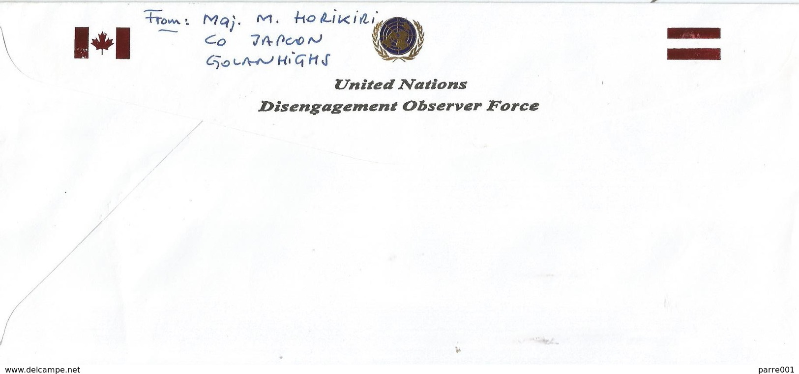 UNDOF 1999 Ausbatt 1500 Japan JAPCON Military Peacekeeping Cover - Lettres & Documents