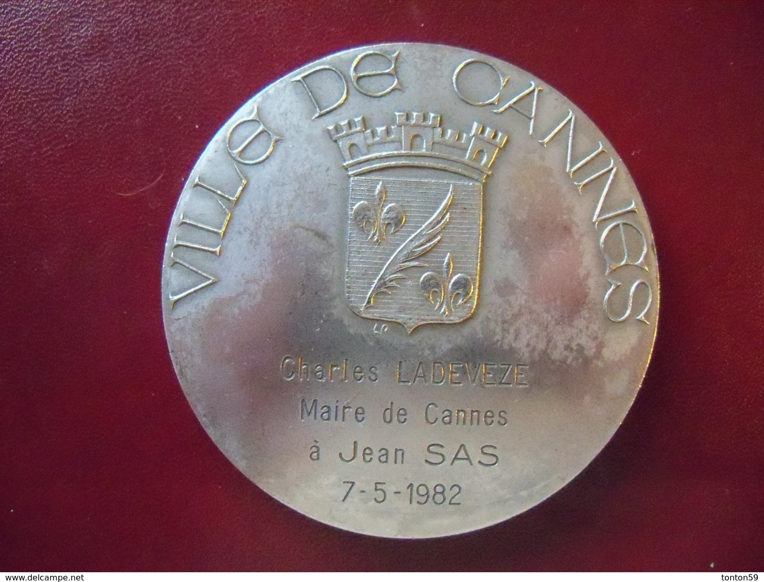 Ancienne Grande Médaille De Table Bronze Ville De CANNES. - Autres & Non Classés
