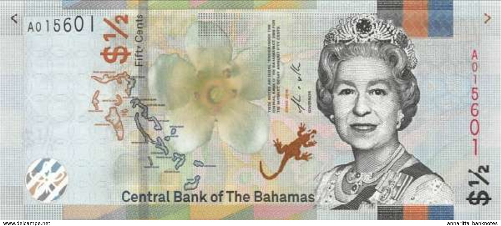 Bahamas (CBB) 1/2 Dollar 2018 (2019) UNC Cat No. P-new / BS348a - Bahamas